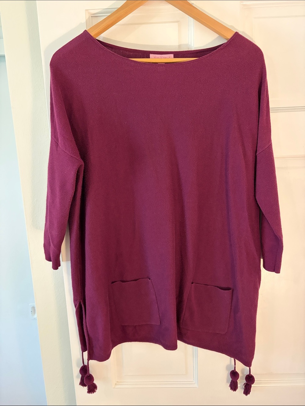 Lilly Pulitzer Women’s Boatneck Pocket Tunic Sweater - Plum